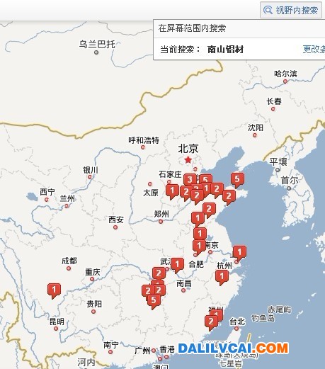 南山铝材市场销售点分布地图