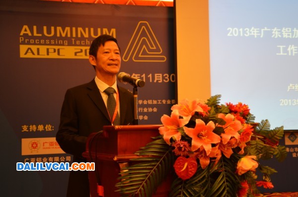 广东省有色金属学会铝加工专业委员会主任委员卢继延作《2013年度工作报告》