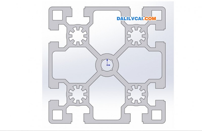 流水线铝型材截面图