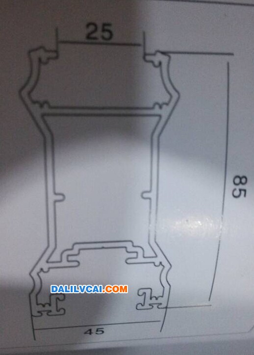 门窗铝型材断面图