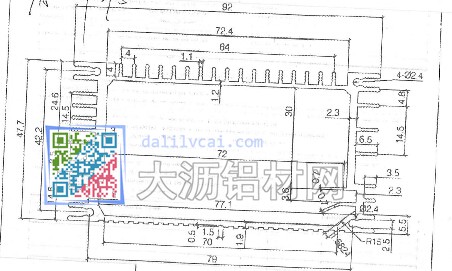 逆变器铝外壳型材截面图