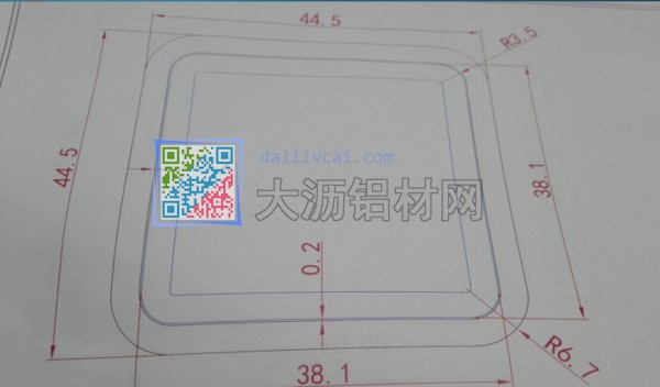 44.5mm方管铝型材