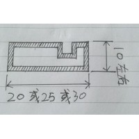 找如图所示20、25或30mm*10mm的工业铝材