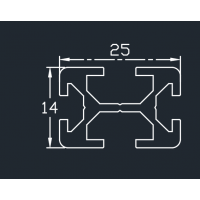 谁有这款25mm*14的流水线铝型材