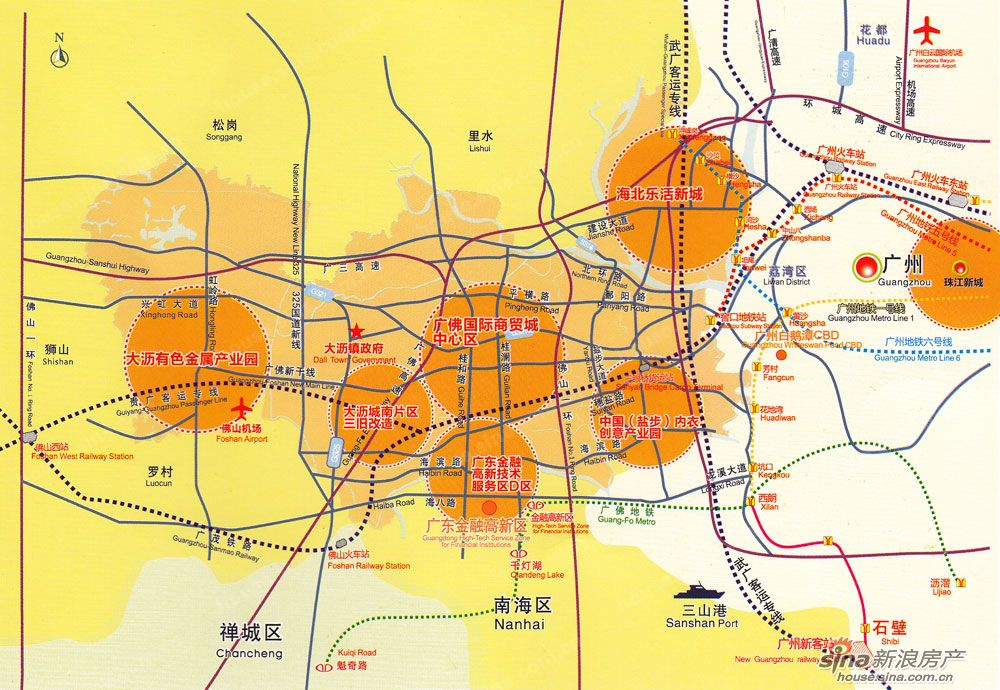 广佛国际商贸城中心区位置图