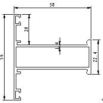 幕墙铝材截面图