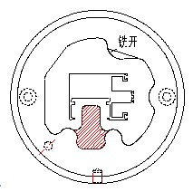 铝型材挤压模具铣开钳流位置