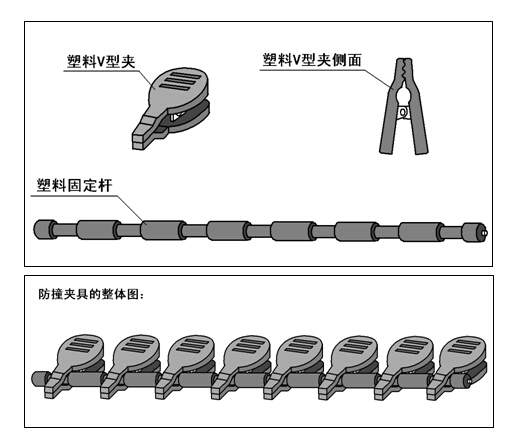 立吊式铝材电泳产线高效防撞夹具