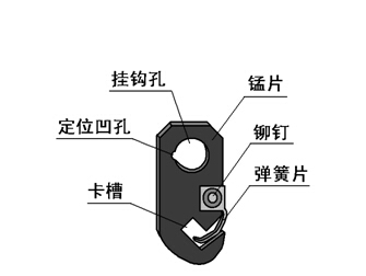 铝材喷涂用挂片夹具结构图